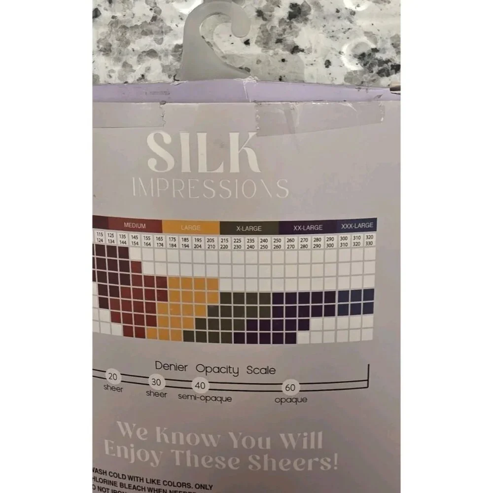 Silk Impressions XXXL 2 Pair 15 Denier Beige Sheer‎ High Waist Pantyhose